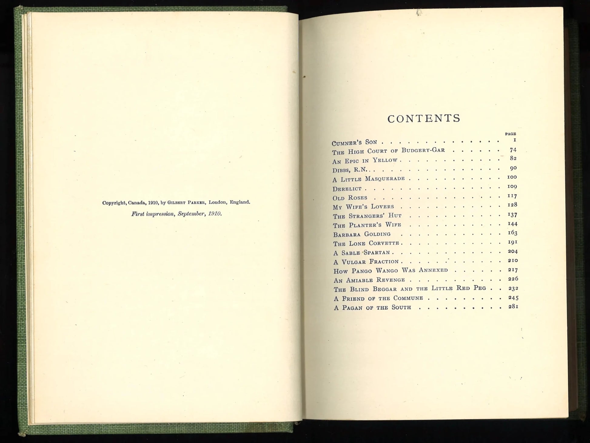 Cumner's Son and Other South Sea Folk (1910) - The Bookstore