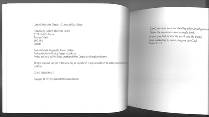 Danforth Mennonite Church: Celebrating 100 Years of God's Grace - The Bookstore