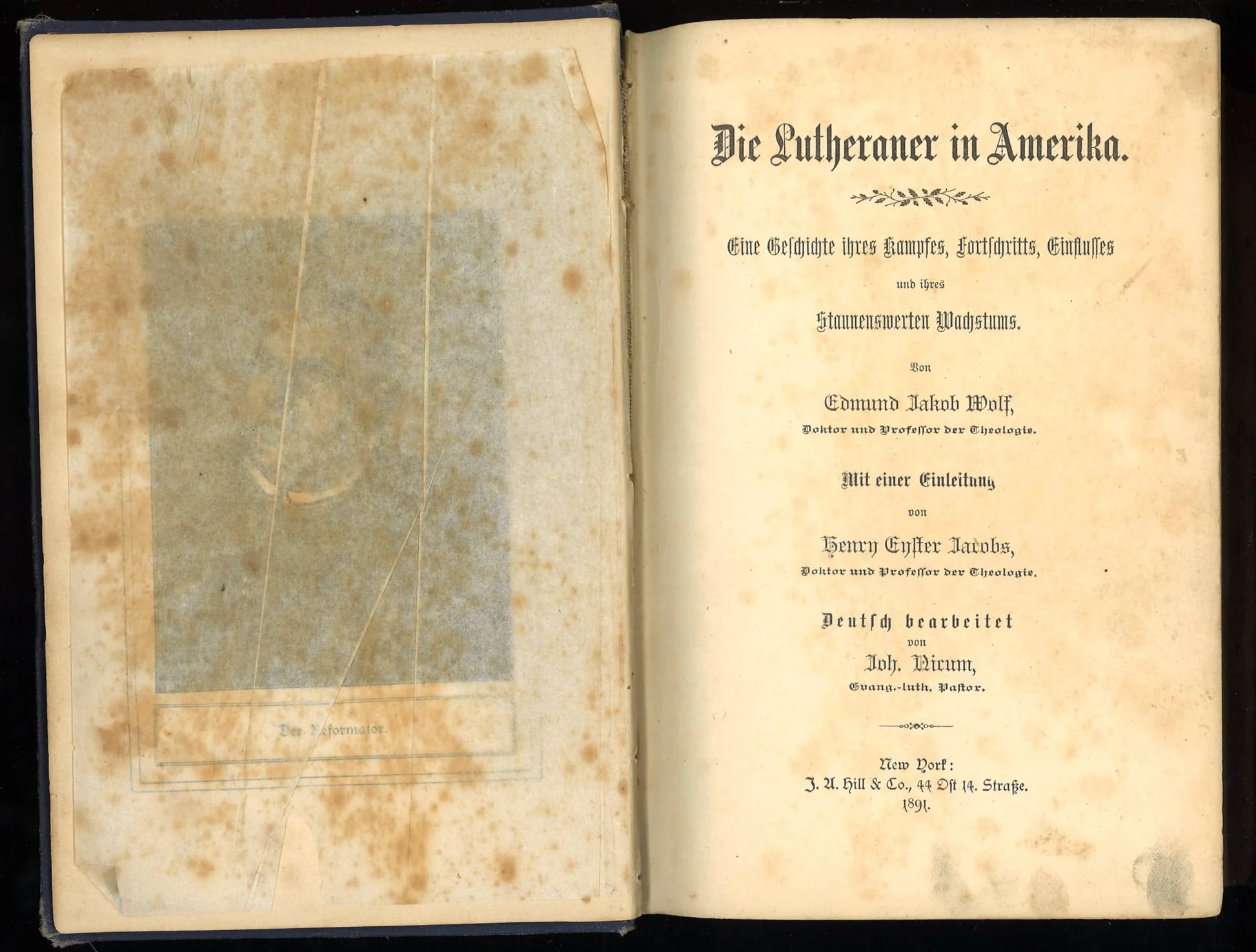 Die Lutheraner in Amerika by Edmund Jakob Wolf, 1891 First German Edition - The Bookstore
