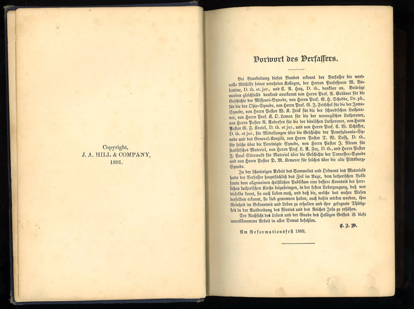Die Lutheraner in Amerika by Edmund Jakob Wolf, 1891 First German Edition - The Bookstore