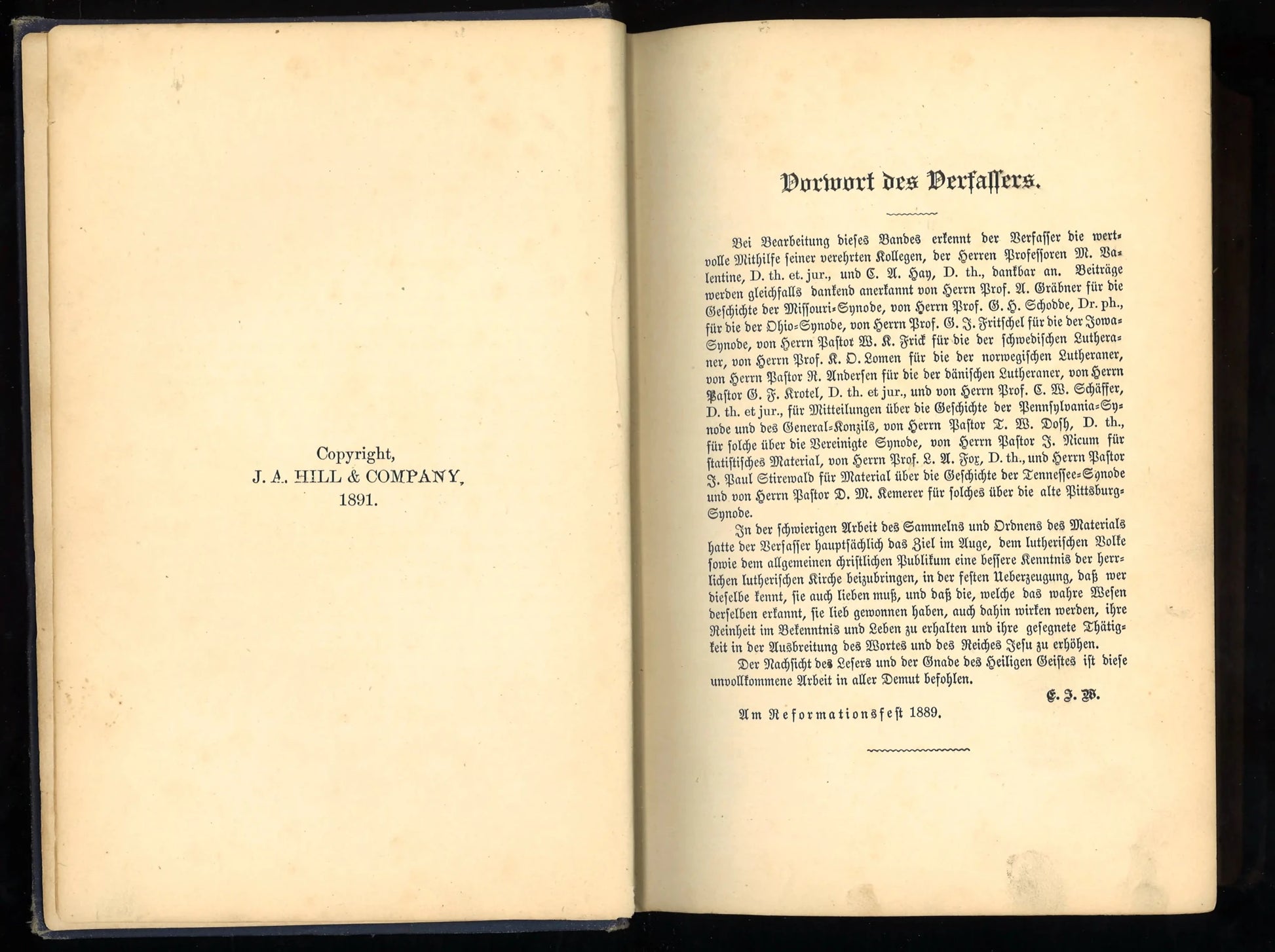 Die Lutheraner in Amerika by Edmund Jakob Wolf, 1891 First German Edition - The Bookstore