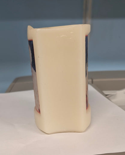 Dona Gelsinger Santa Christmas Candle - The Bookstore