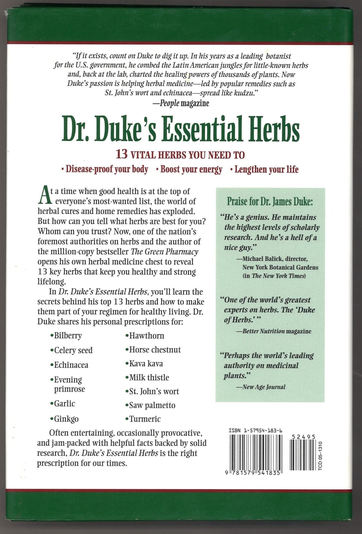 Dr. Duke's Essential Herbs: 13 Vital Herbs - The Bookstore