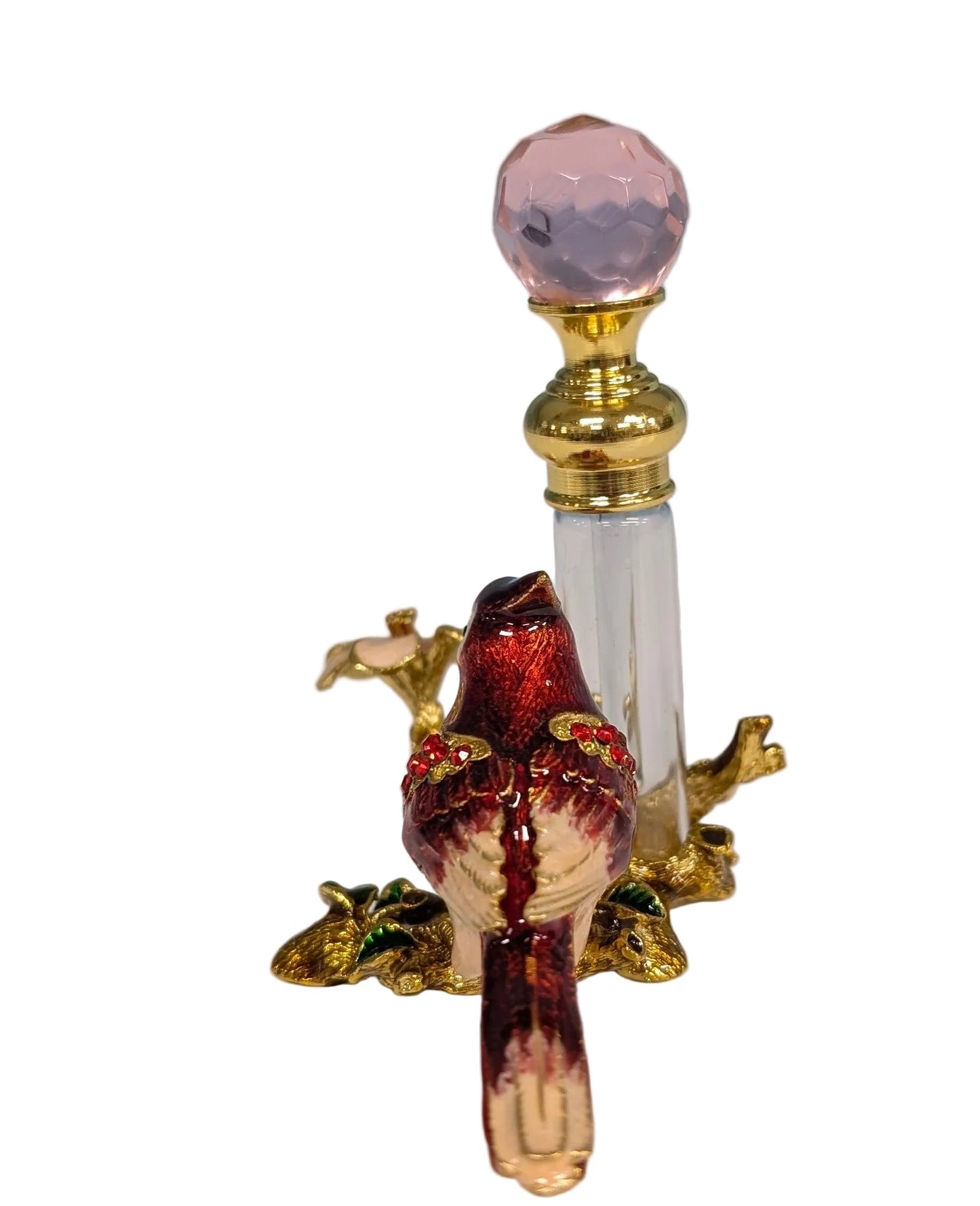 Enamel Bird Crystal Essential Oil / Perfume Bottle - The Bookstore