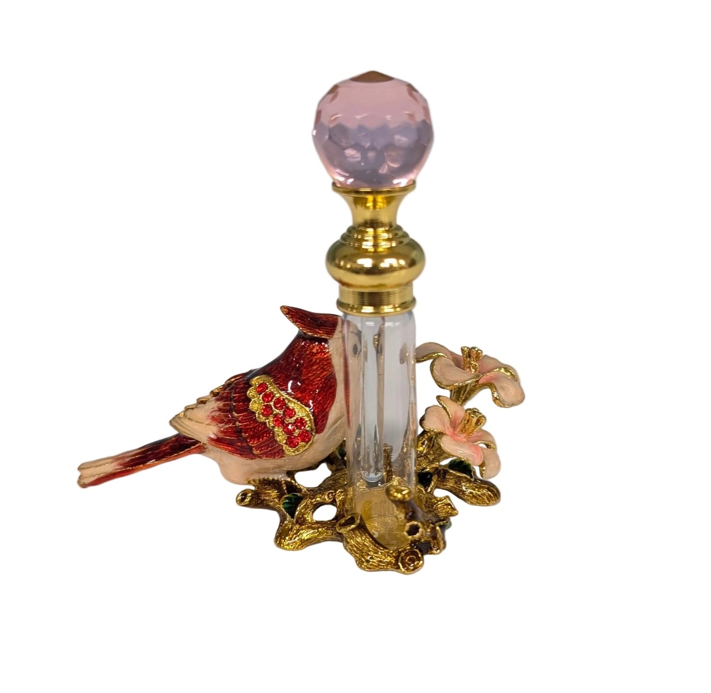 Enamel Bird Crystal Essential Oil / Perfume Bottle - The Bookstore