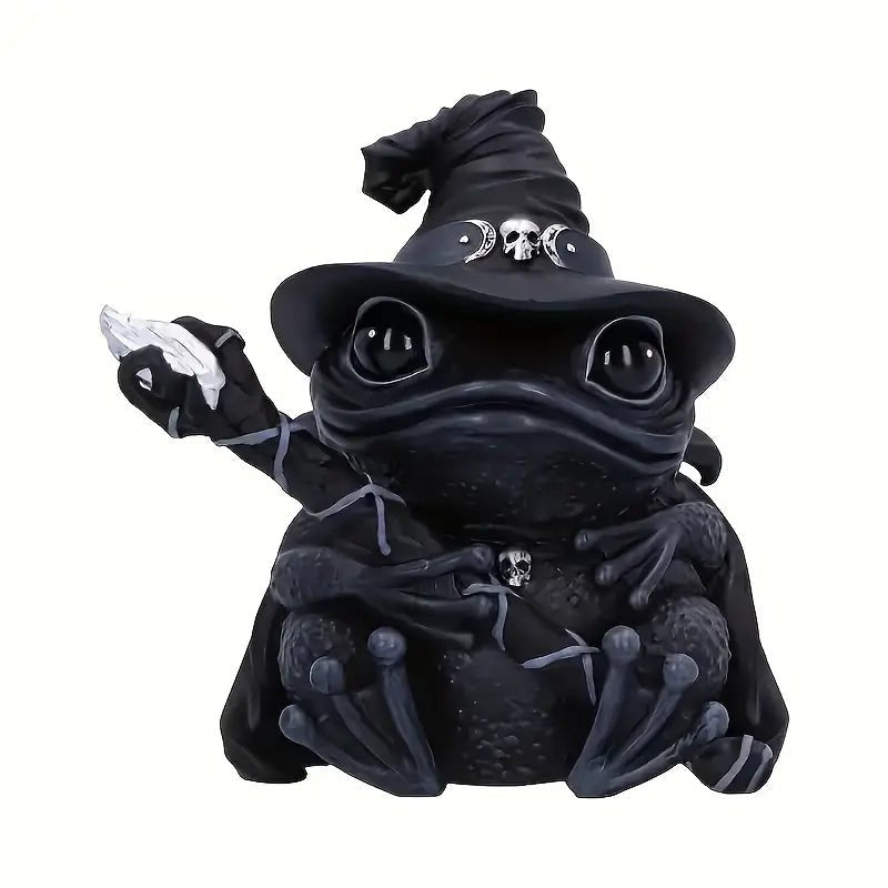 Enchanting Witch Frog Figurine – Gothic Halloween Decor - The Bookstore