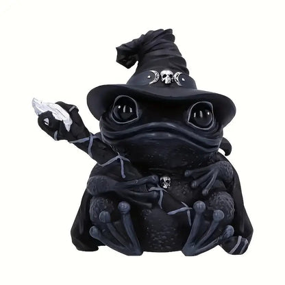 Enchanting Witch Frog Figurine – Gothic Halloween Decor - The Bookstore