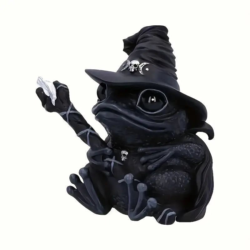 Enchanting Witch Frog Figurine – Gothic Halloween Decor - The Bookstore