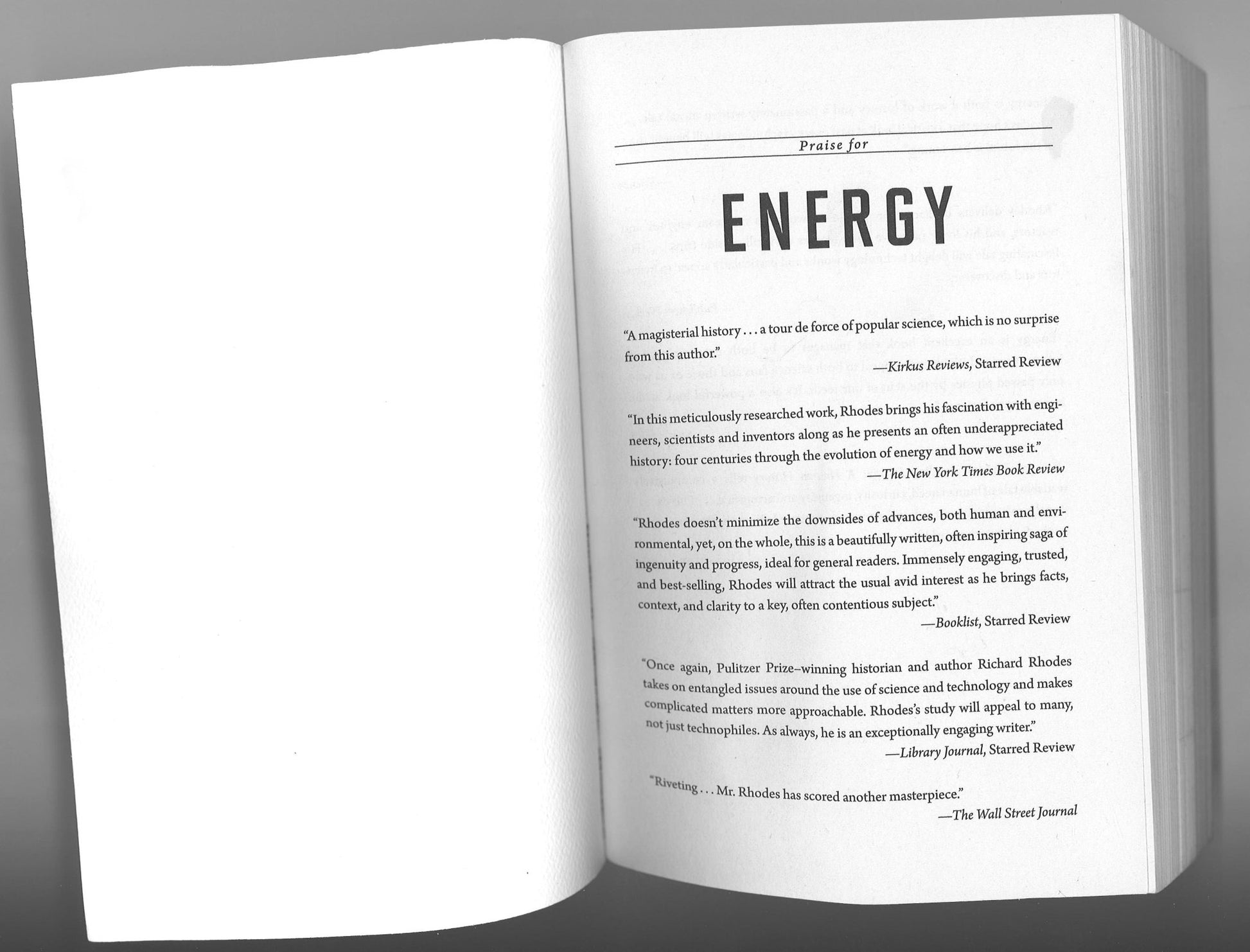 Energy: A Human History - The Bookstore