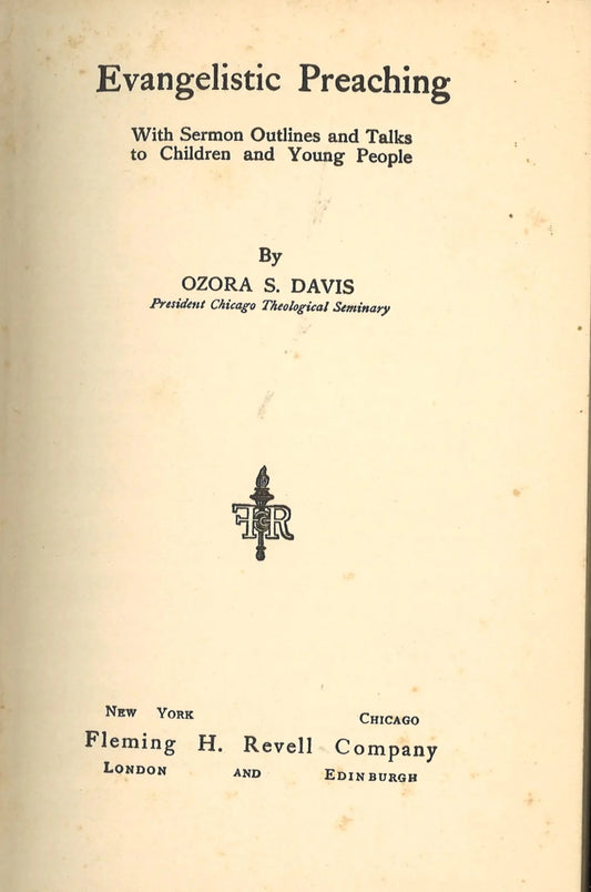 Evangelistic Preaching: With Sermon Outlines and Talks to Children and Young People - The Bookstore