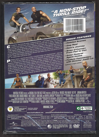 Fast Five - Extended Edition DVD - The Bookstore