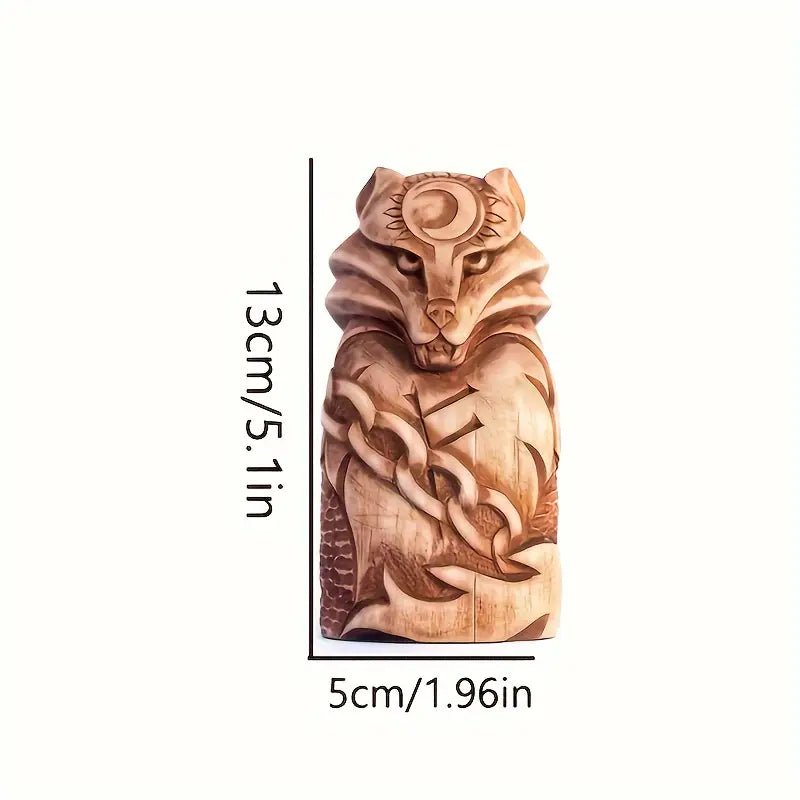 Fenrir Wolf Figurine – Norse Viking Altar Sculpture - The Bookstore