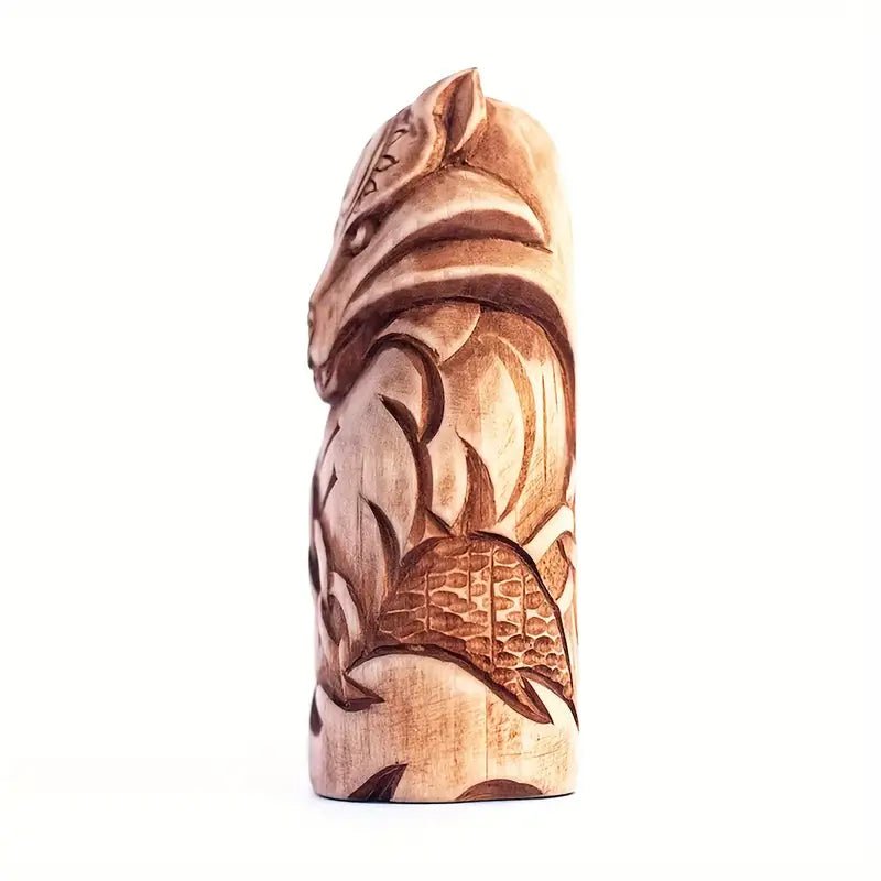 Fenrir Wolf Figurine – Norse Viking Altar Sculpture - The Bookstore