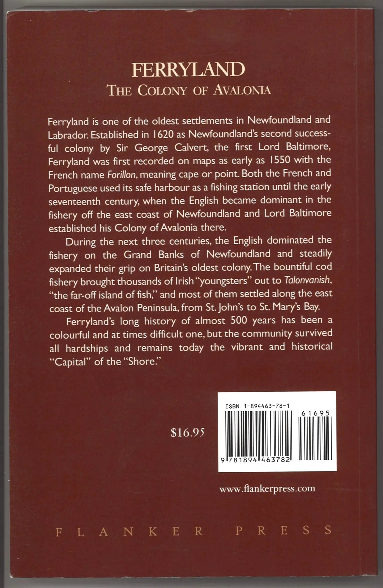 Ferryland: The Colony of Avalonia - The Bookstore
