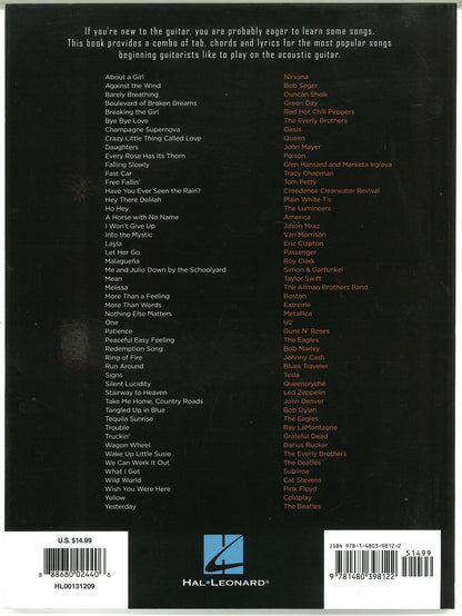 First 50 Songs You Should Play on Acoustic Guitar Hal Leonard Publishing