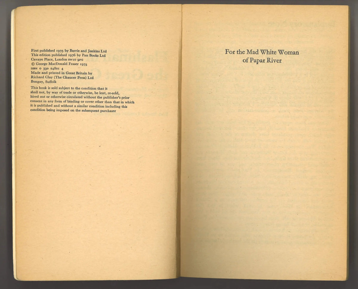 Flashman: In The Great Game - 1st Edition 1976 - The Bookstore