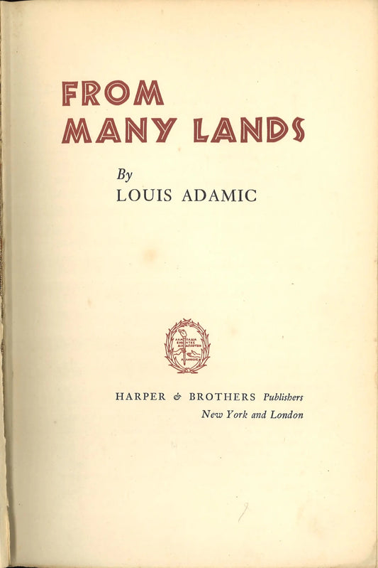 From Many Lands - The Bookstore