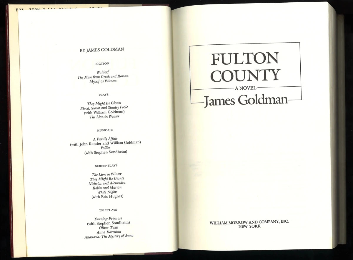 Fulton County by James Goldman - The Bookstore