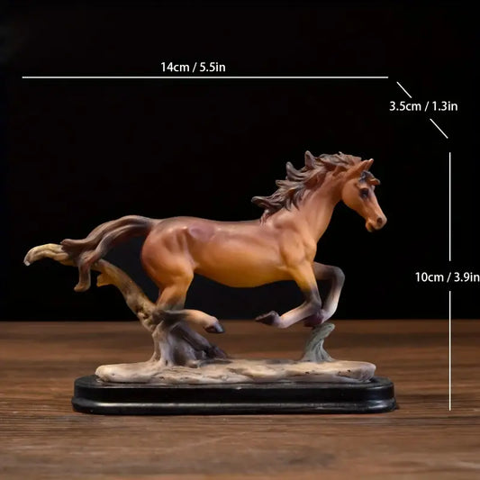 Galloping Horse Sculpture - A Majestic Copper Gold Masterpiece for Your Home