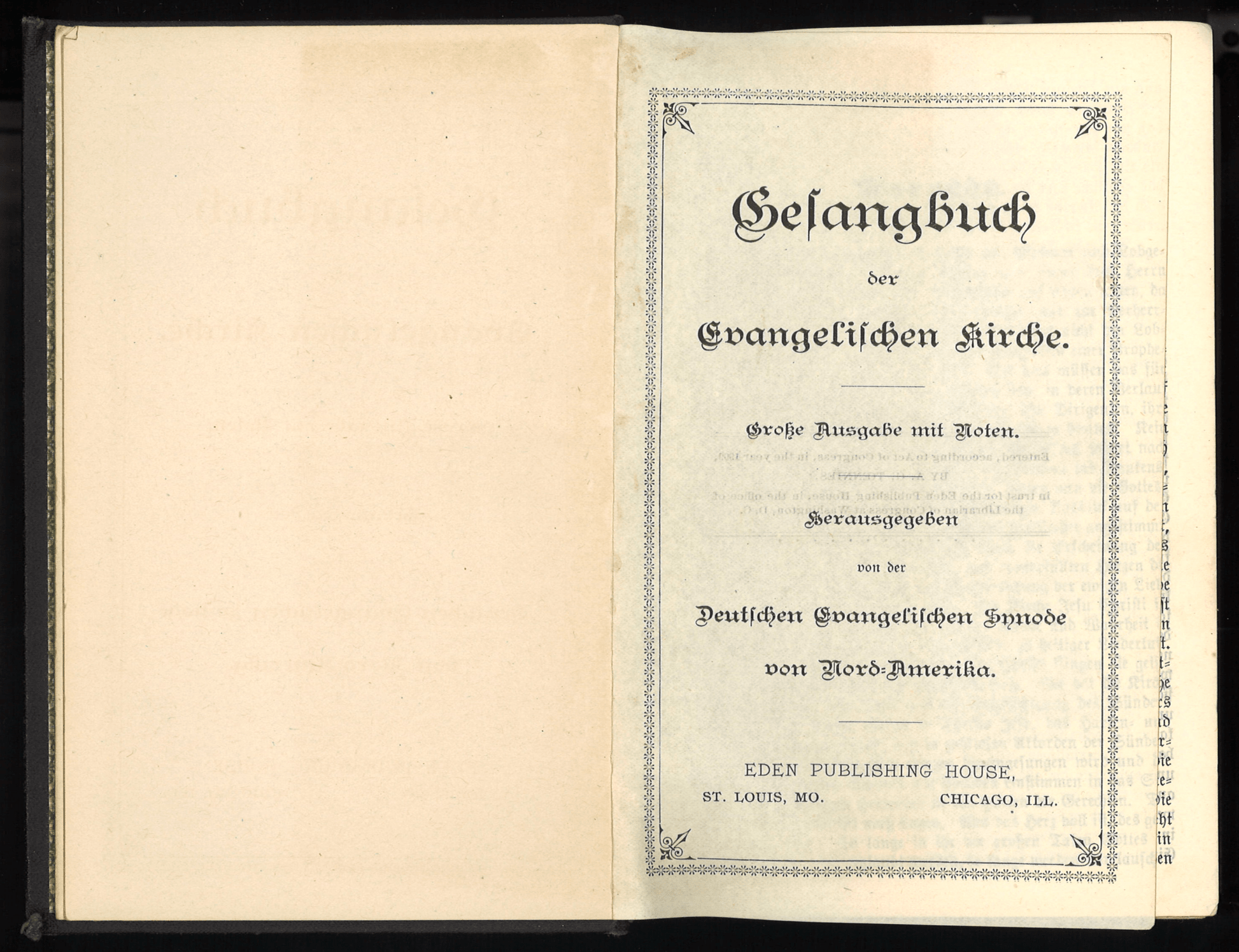 Gesangbuch der Evangelischen Kirche (Large Edition with Musical Notes) deu. - The Bookstore