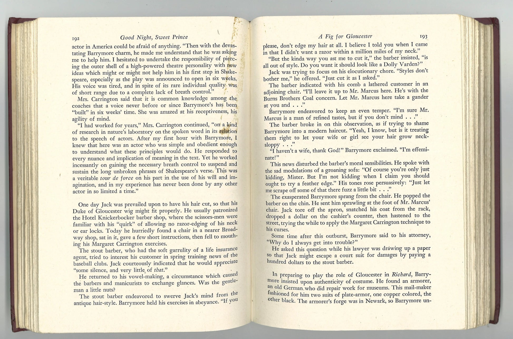 Good Night Sweet Prince: The Life & Times of John Barrymore - The Bookstore