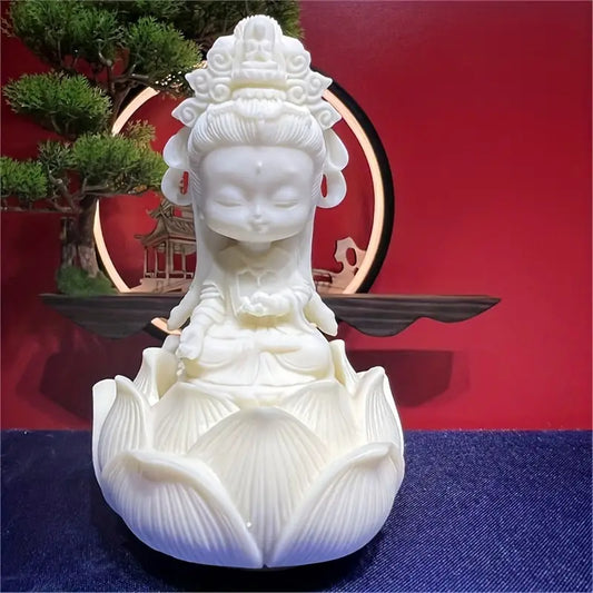 Ivory Fruit Guan Yin Statue