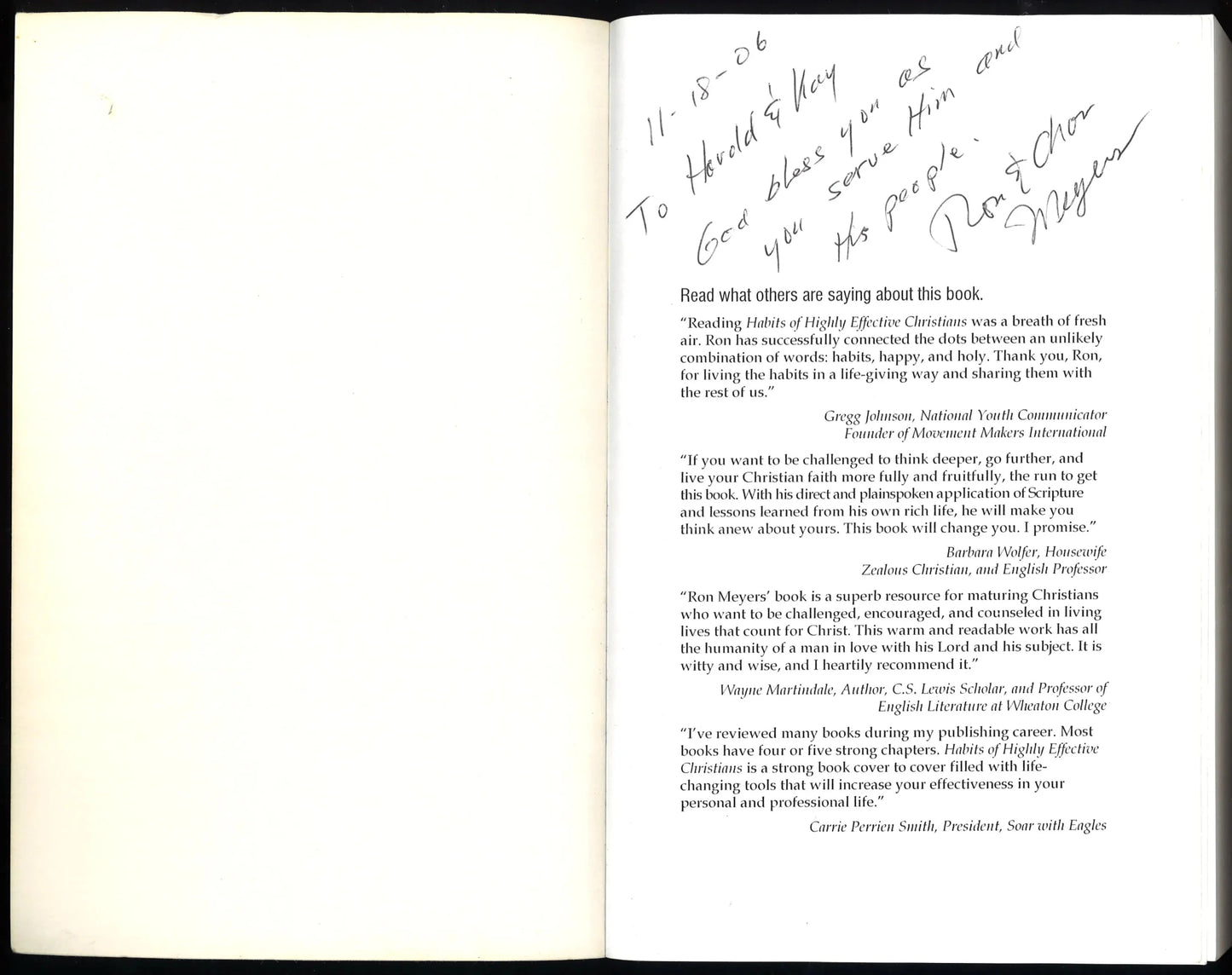 Habits of Highly Effective Christians. (Signed) - The Bookstore