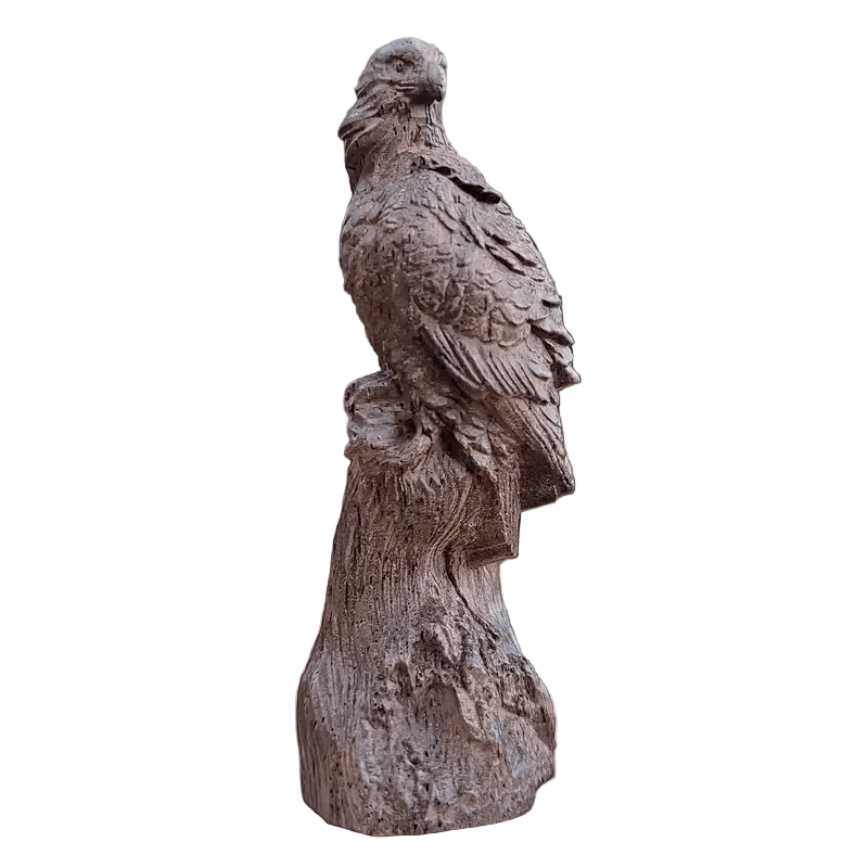 Hand - Carved Wooden Eagle Figurine - The Bookstore