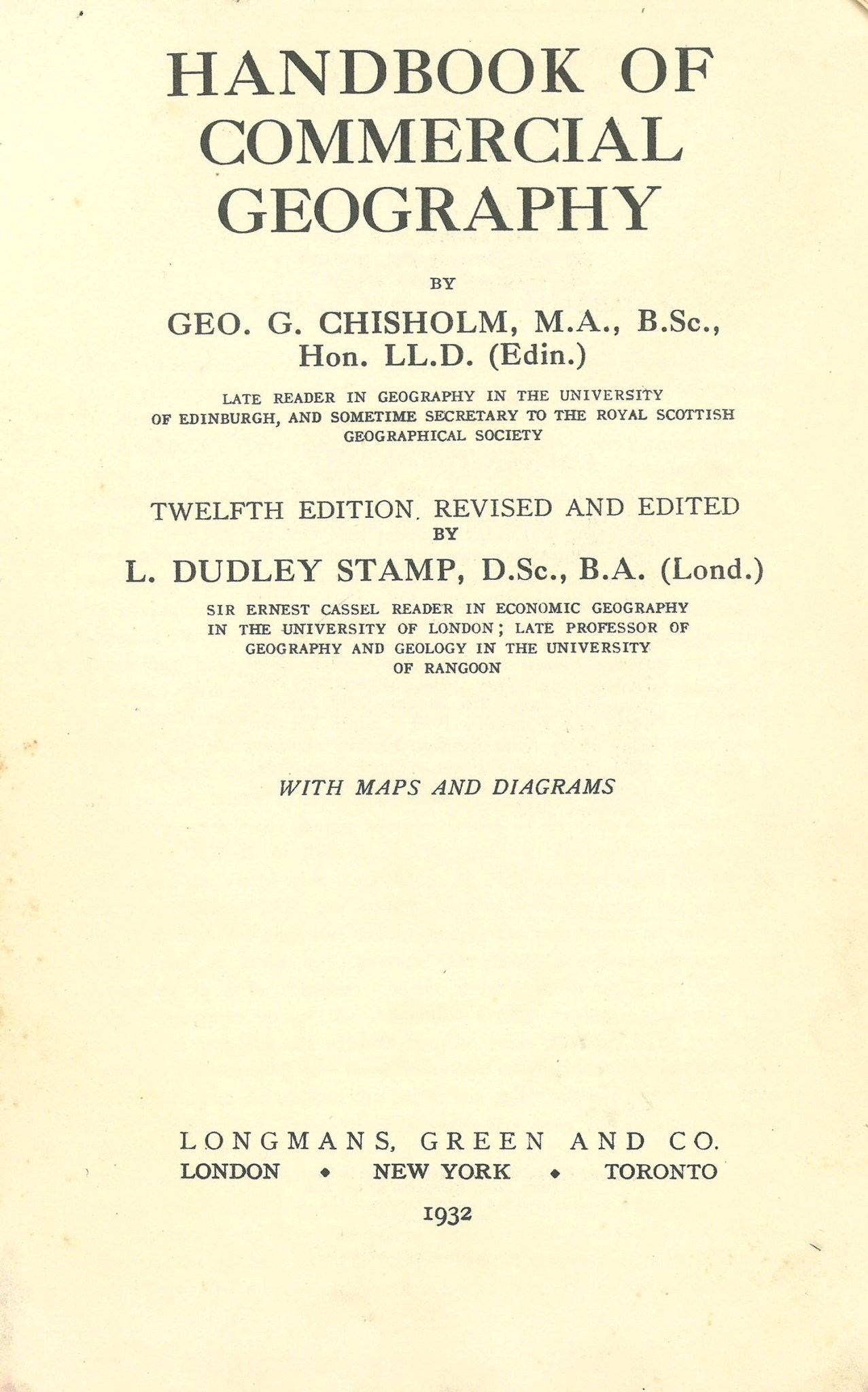Handbook of Commercial Geography - 12 Edition - The Bookstore