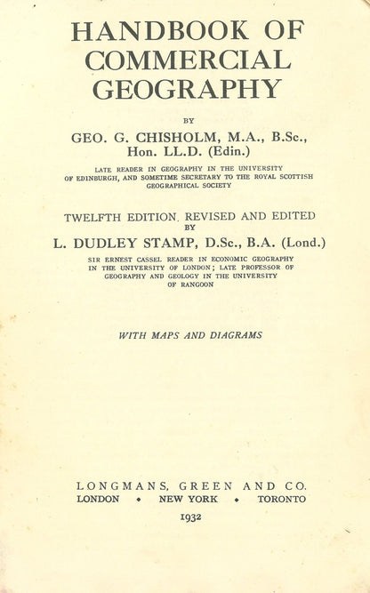 Handbook of Commercial Geography - 12 Edition - The Bookstore