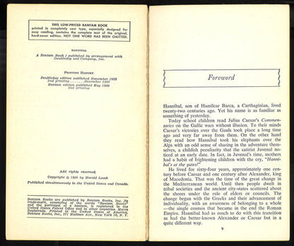 Hannibal: One Man Against Rome - First Edition 1960
