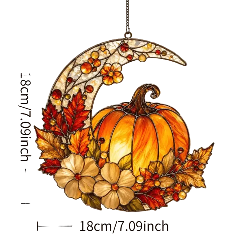 Harvest Pumpkin Acrylic Sun Catcher - The Bookstore