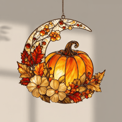 Harvest Pumpkin Acrylic Sun Catcher - The Bookstore