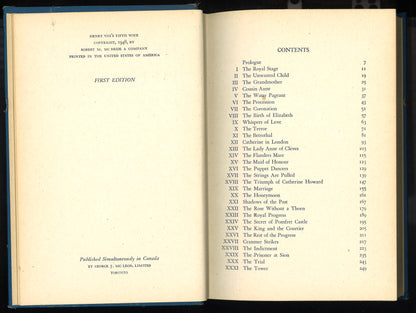 Henry VIII’s Fifth Wife: The Story of Catherine Howard (1948) First Edition