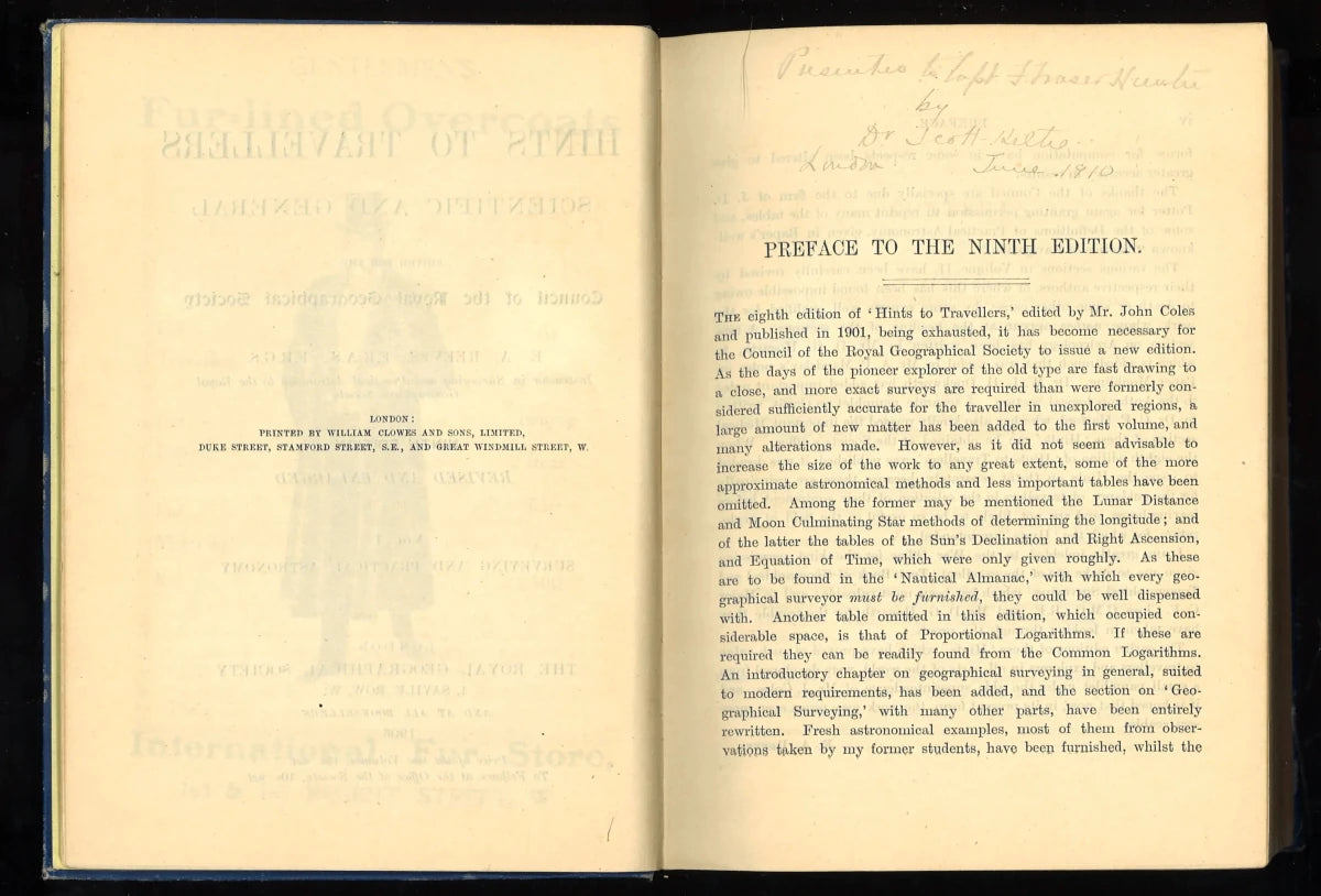 Hints to Travellers: Scientific and General, Vol. I - 9th Edition (1906) - The Bookstore