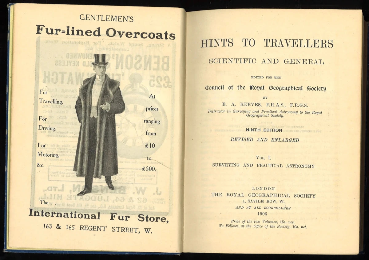 Hints to Travellers: Scientific and General, Vol. I - 9th Edition (1906) - The Bookstore