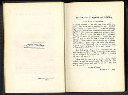 His Dominion by William T. Gunn | 1917 Canadian Hardcover | Original Fold-Out Map