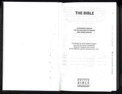 Holy Bible King James Version – Bible Society of Brazil – 2005 Black Hardcover - The Bookstore