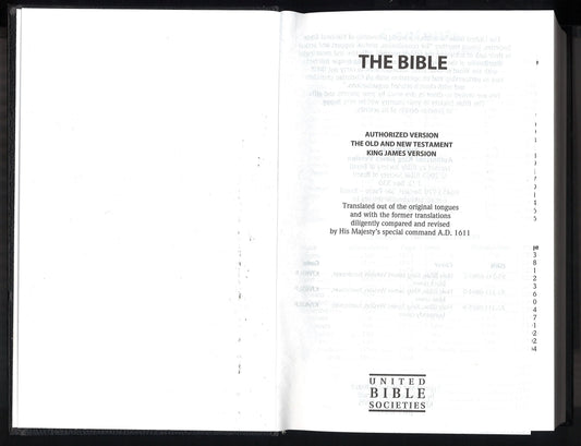 Holy Bible King James Version  – Bible Society of Brazil – 2005 Black Hardcover
