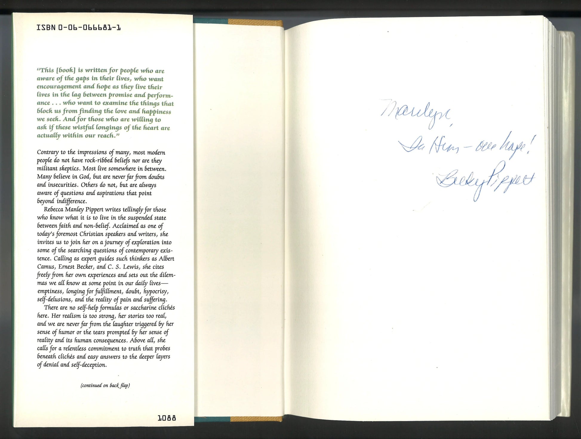 Hope Has Its Reasons: From the Search for Self to the Surprise of Faith - Signed - The Bookstore