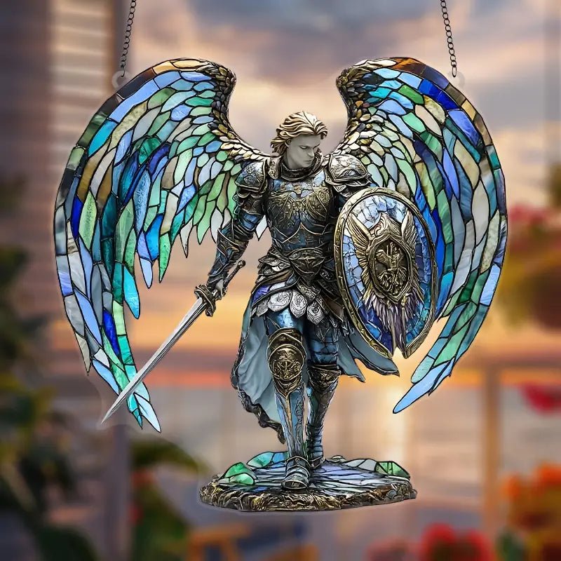 Inspirational Angel Warrior Suncatcher AHTYMHY