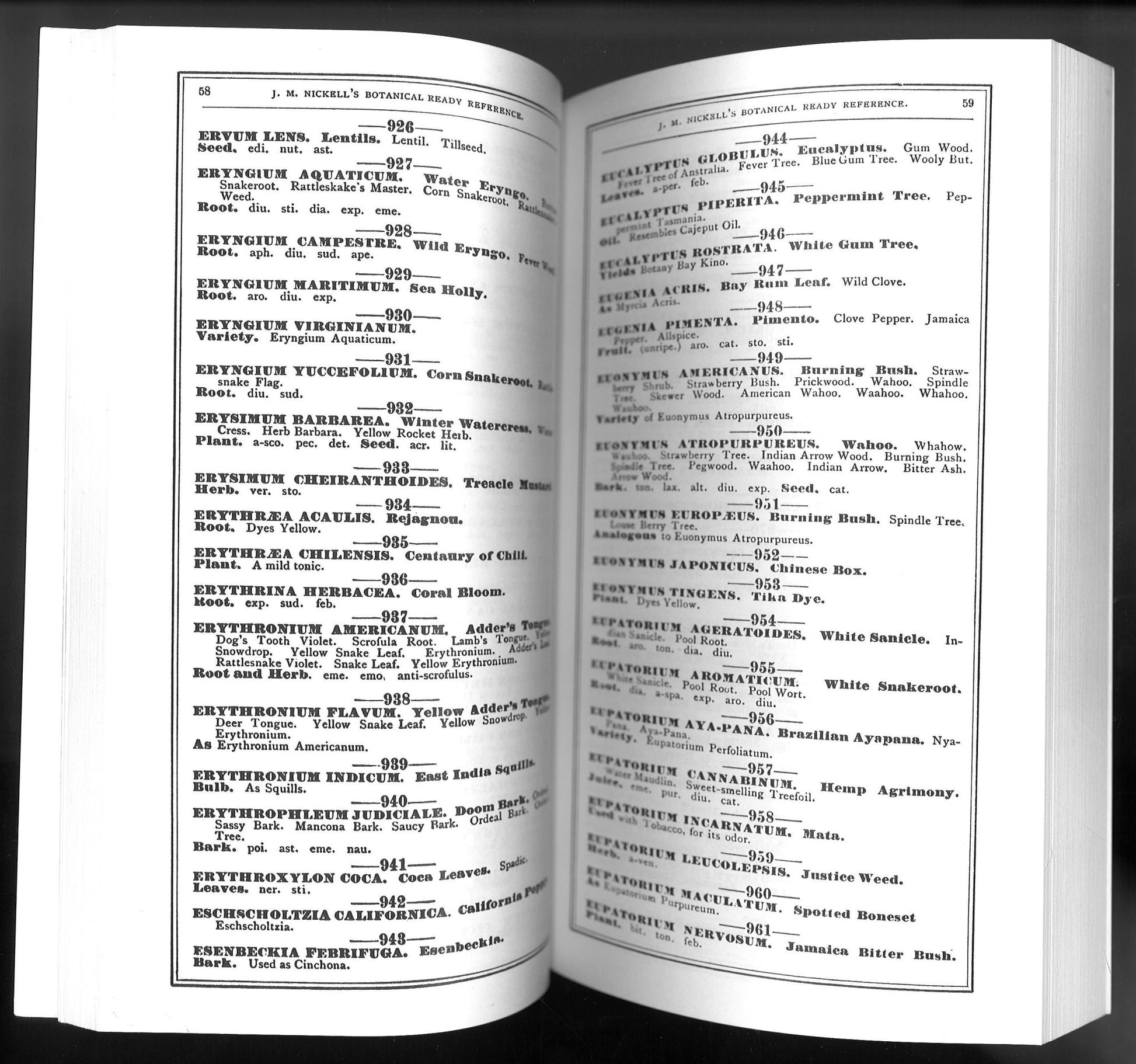 J. M. Nickell's Botanical Ready Reference - The Bookstore