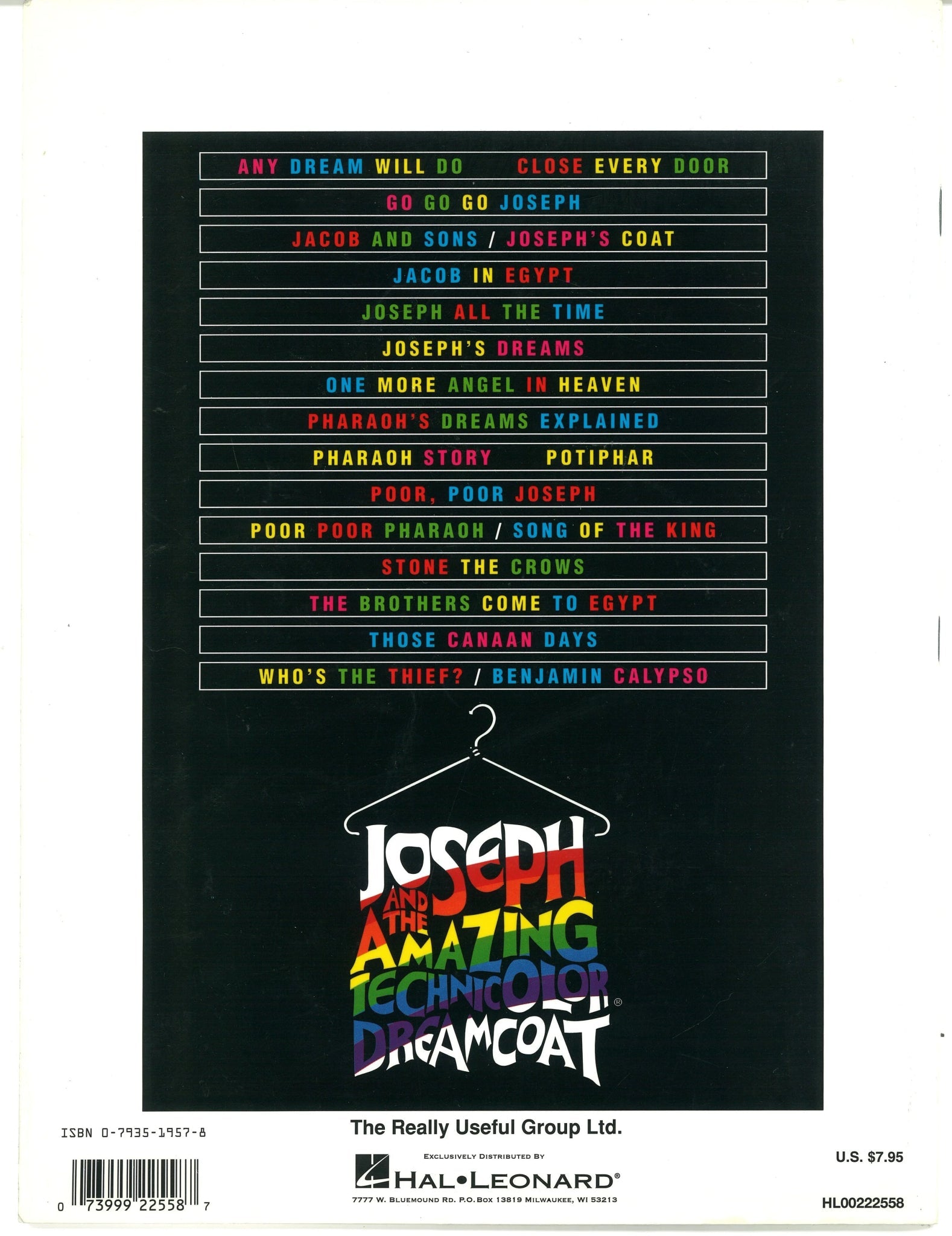 Joseph and The Amazing Technicolor Dreamcoat Songbook Easy Piano, Andrew Lloyd Webber, Tim Rice