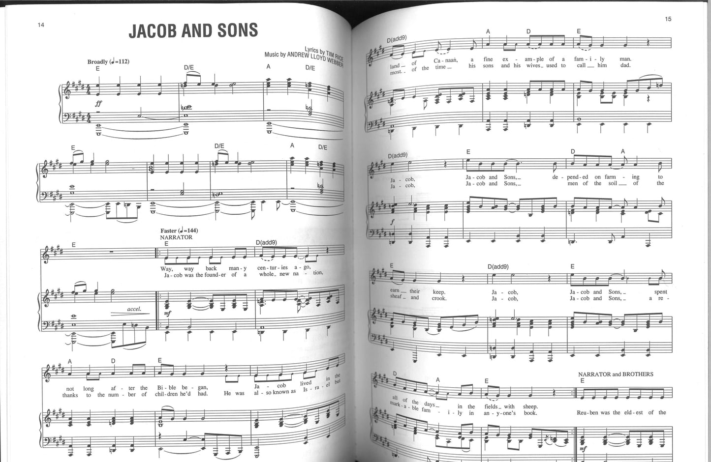 Joseph and The Amazing Technicolor Dreamcoat (Vocal Selections) Andrew Lloyd Webber, Tim Rice