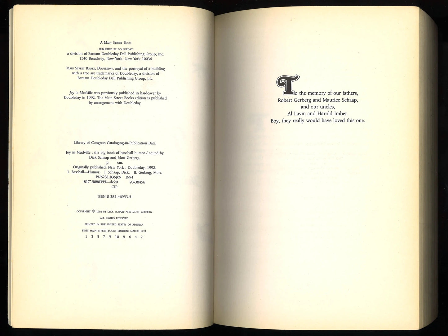 Joy In Mudville: The Big Book of Baseball Humor - The Bookstore