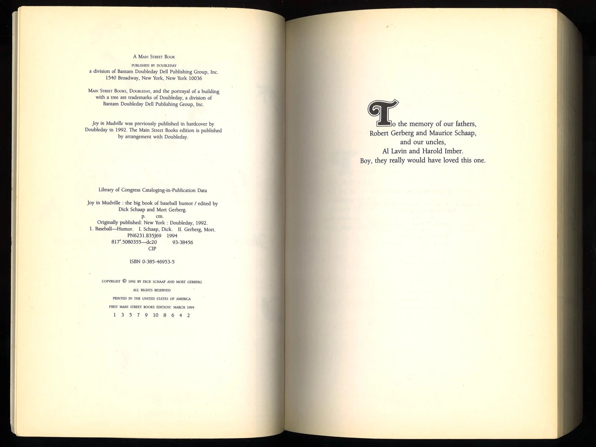 Joy In Mudville: The Big Book of Baseball Humor - The Bookstore