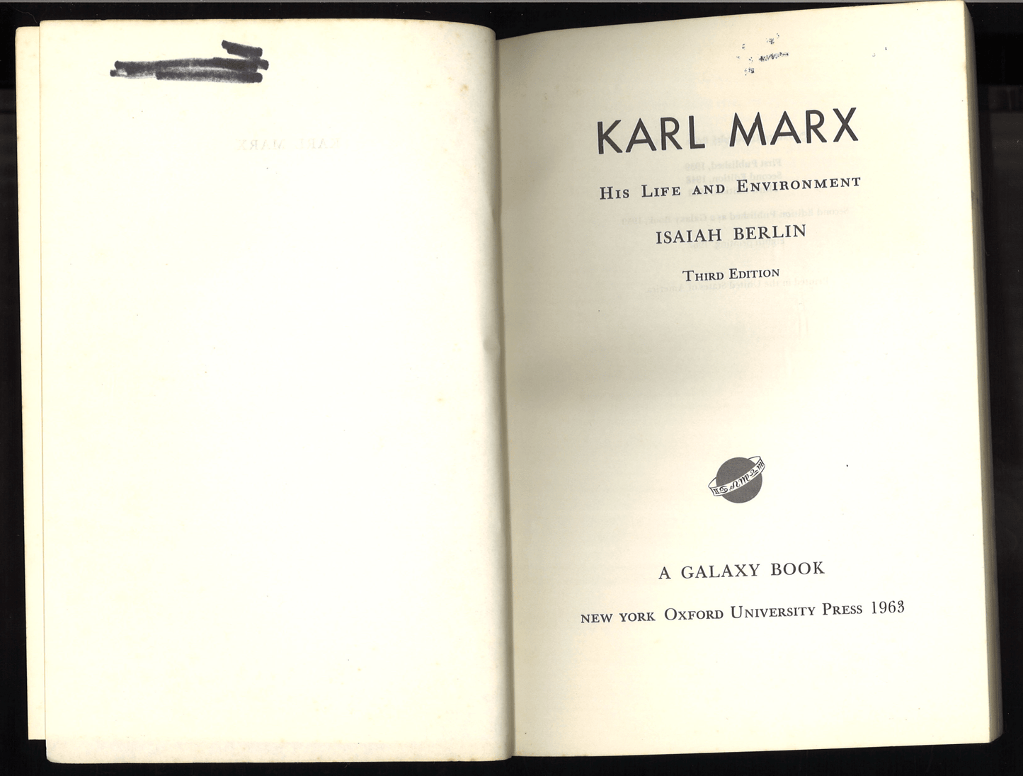 Karl Marx: His Life and Environment - The Bookstore