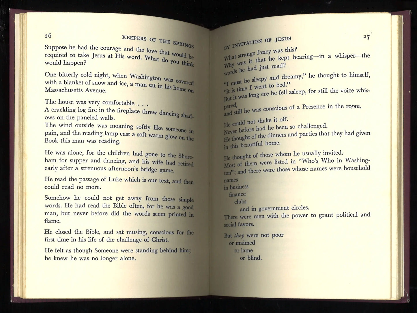 Peter Marshall's Keepers of the Springs and Other Messages