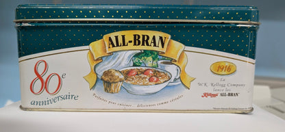 Kellogg’s All - Bran 80th Anniversary Tin Canister (1916 - 1996) - The Bookstore