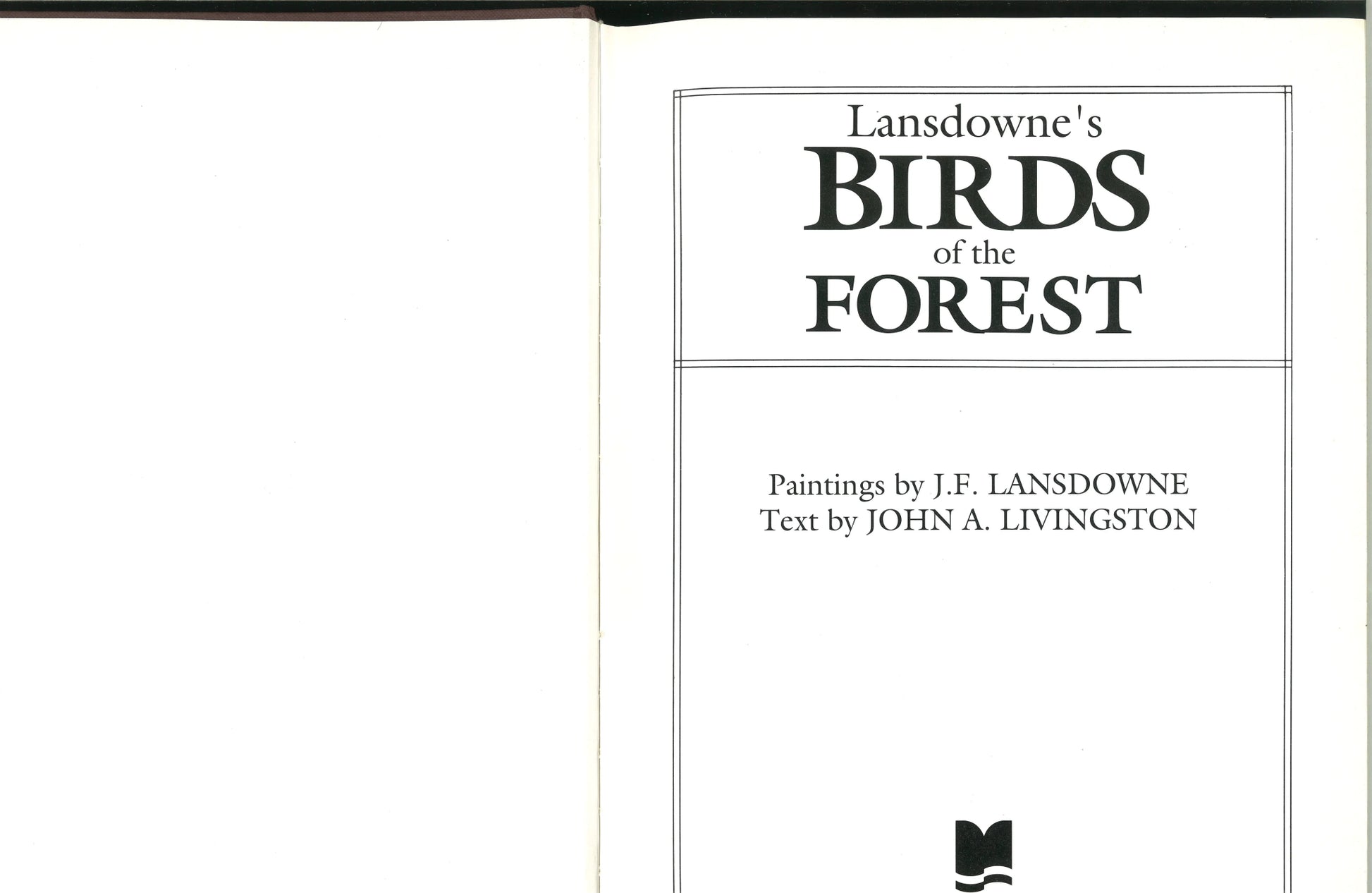 Lansdowne's Birds of The Forest - The Bookstore